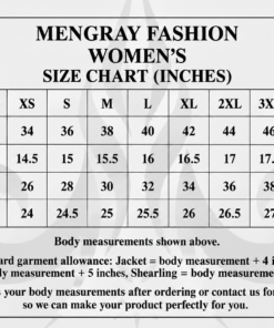 mengray womens size chart inches